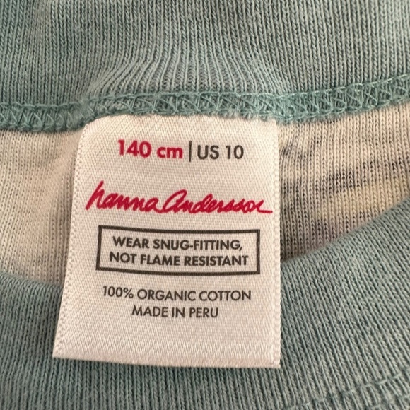 Hanna Andersson 2 Set Girls Pajama Organic Cotton 140cm Size US 10 Stretch Fun - Picture 7 of 7